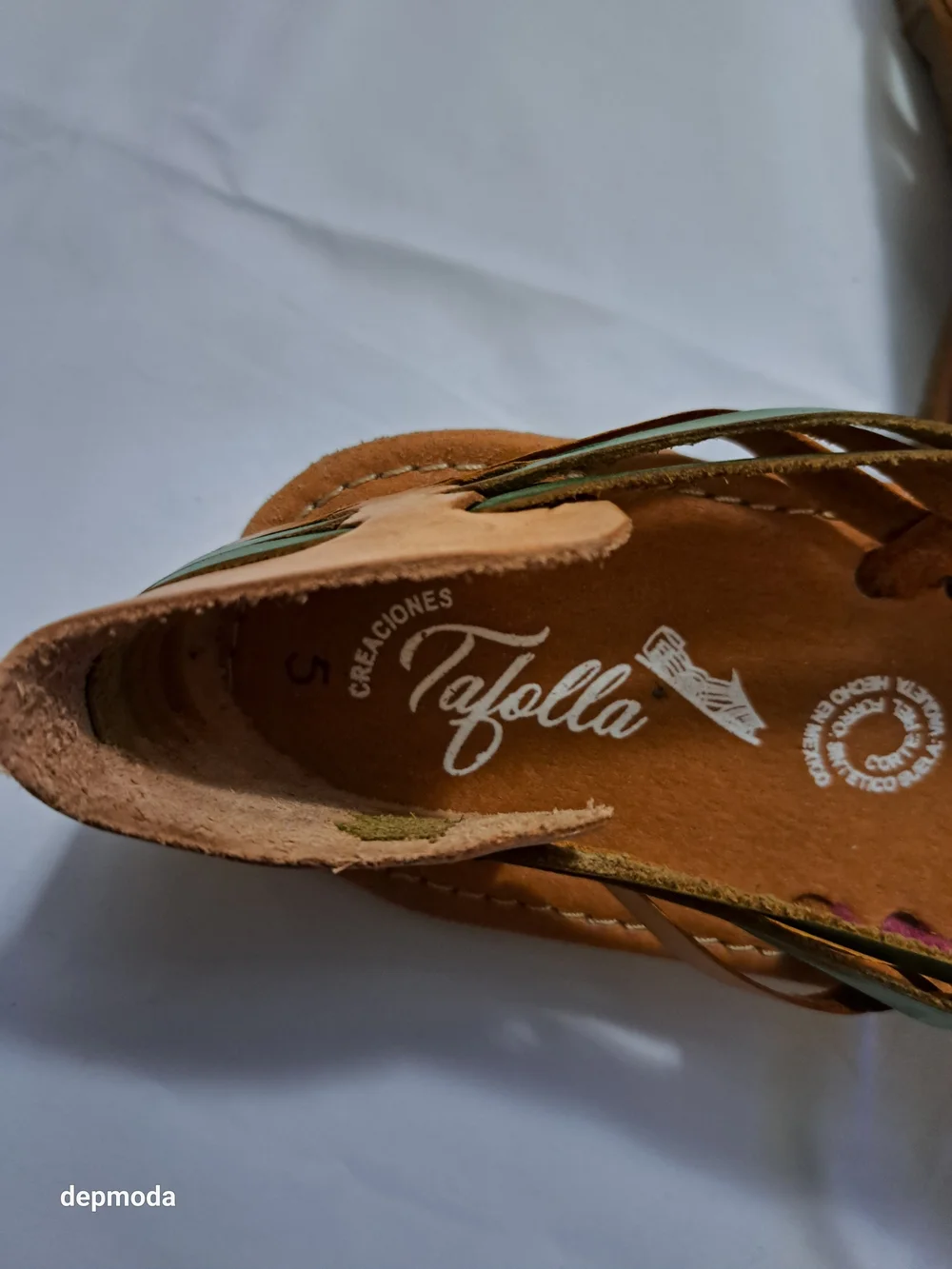 New Without Box Mexican Handwoven Multicolor Leather Flats Huarache Size 8